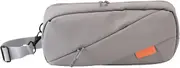 Luocute Game Console Carrying Case, PU Material Double Zippers Mesh Pocket Design Rog Ally Case, Fit for Steam Deck and Other Handheld Gaming Consoles (Silver)