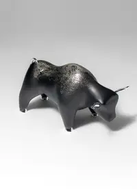 在飛比找誠品線上優惠-ST.MALO秘魯工匠手工陶瓷藝術公牛擺飾-黑色-2201P