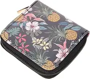 [GAROZATION] Ladies Purse Wallet Small Cross Body Handbag for Women Zipper Wallet Decorative Flowers