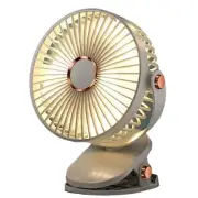 USB Charging Clip Fan Portable Clip Fan 5 Speed Quiet Personal Desk Fan2952