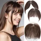 100% Real Remy Human Hair Clip in Air Bangs Curtain Bangs Fringe Bangs One Piece