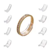 8pcs Ring Size Adjuster Invisible Clear Ring Sizer Jewelry Fit Reducer Guard A6