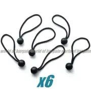 6 pcs 6" BALL BUNGEE Cord Tarp Elastic Tie Down Strap Bungi Canopy Rubber Straps