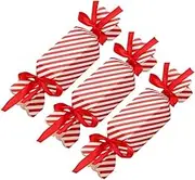 Christmas Candy Gift Boxes, Christmas Candy Boxes 50 Pcs Xmas Treat with Ribbon DIY Party for Xmas Party Favor Supplies Sweets Dessert Cookie Kids Favor Bag