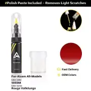 Touch Up Paint For Aixam All Models 5003M Rouge Vallelunga With Polish Paste