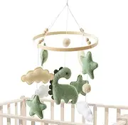 Sothoth Bébé Baby Cradle Mobile, Baby Girl Mobile for Cradle, Nursery Safe Green Dinosaur Dinosaur Brib Mobile - Breathable Night Table for Kids Birthday