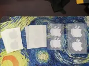 40 Authentic Apple White Logo Stickers Decals iphone iPod
