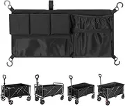 Stroller Net with Sorting Pockets, Adjustable Stroller Organizer Cargo Net, Multi-Purpose Bag Foldable Design with Multiple Pockets for Outdoor Adventures Beach Trips