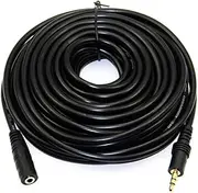 Audio Aux Stereo Extension Cable, Stereo Jack Cord for Phones, Headphones, Speakers, Tablets, PCs, MP3 Players, 3.5mm Male to Female-3M Black