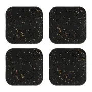 4 Pcs Treadmill Mat Exercise Equipment Noise Reduction for Floor Black/Orange