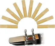 10Pcs Clarinet Reeds, 2.5 Strength Traditional Reeds for Clarinet Sax Soprano Beginner Player