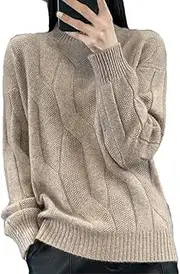 [Generic] Wool Sweater Female Pullover Women Sweater Thick Jumper Long Sleeve Turtleneck Knitted Tops Clothes