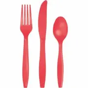 Coral Premium 24 Ct Cutlery Forks Knives Spoons