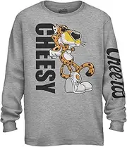 [Cheetos] Mens Chester Cheetah Shirt - Flamin Hot Chester Cheetah Long Sleeve Graphic T-Shirt