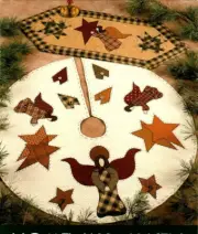 Homeward Angels Tree Skirt and Table Runner Pattern Country Primitive Stars
