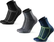 [DANISH ENDURANCE] Running Socks, Padded & Ventilated Athletic Sports Sneakers Quarter, Men & Women, Moisture-Wicking Multi Performance