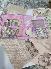 Gorgeous PINK Junk Journal insert grouping FUN POCKETS FOR JUNK JOURNAL 10 pc +