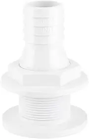Thru Hull Fitting White Plastic Hose Connector Marine Boat Accessory