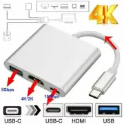 USB 3.0 Adapter Type C to HDMI Hub Splitter Transfer Multiport Cable Connector