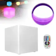 17in LED Cube Light Pub Bar Stool W/Remote Control 16 RGB Colors Changing Chair