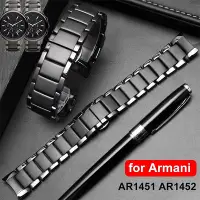 在飛比找Yahoo!奇摩拍賣優惠-亞曼尼 22 毫米 24 毫米陶瓷錶帶 Armani AR1