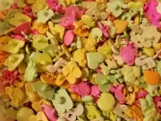 100 pcs Assorted Fun Shapes Neon Plastic Sewing Buttons Kids Children's Clothing