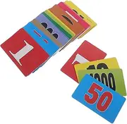 GARVALON 40 Pcs Plastic Quest Chips Game Tokens Counters Disks Numbered Poker Chips for Boys and Girls Math Learning Toys