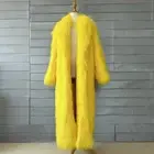 Imitation Lamb Wool Fur Jackets Womens Long Collar Knee Length Coat Winter Coat