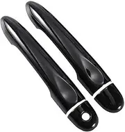 for Renault, Alpine Vision A110 2017 2018 2019 2020 2021 Glossy Carbon Fiber Car Door Handle Cover Chrome Door Handle Cover(Black 1key 0 Button)