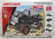 Meccano by Erector, 4x4 Off-Road Truck 25 Model Building Set, 443 Pieces, STEM E