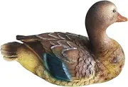 Resin Mandarin Duck Statue, Sculptures Yuanyang Duck Figurines for Pond Garden Courtyard Pool Decoration Ornament (Female)