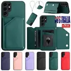 Leather Cover Wallet Card Slot Case For Samsung S25 S24 S23 S22 Ultra S21 S20 FE