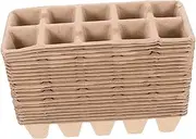 CAXUSD 10 Holes Seedling Starter Trays Round Nursery Pots Trays Drainage Holes for