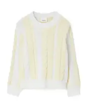 cable-knit wool-cotton jumper 12 White