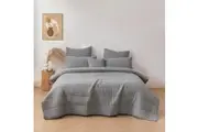 Dreamaker Finley Dot 6 Piece Comforter Set Charcoal (Double, Queen, King, Super King)
