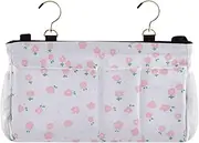 Amooorous Bed Pockets Bedside Storage Bedside Hanging Storage Bag for Bunk and Hospital Beds,Dorm Rooms Bed Rails Purple Fresh Cute Little Flower
