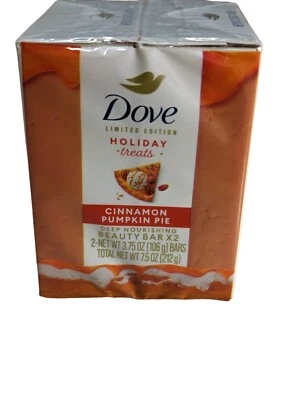 Dove Bar Soap Holiday Edition Cinnamon Pumpkin Pie 2 Pack