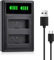 KWTOUL LP-E10 USB Dual Battery Charger LC-E10C LC-E10 LC-E10E Charger Compatible with Canon EOS Rebel T7,T6,T5,T3,T100,EOS 4000D,3000D,2000D,1500D, 1300D,1200D,1100D,Kiss X50,X70,X80,X90