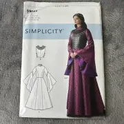 Sewing Pattern Simplicity S9089 Sz 14-22 Renaissance Medieval Theater Costume