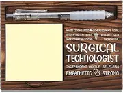 Surgical Technologist Appreciation Gifts, Thank You Gift for Surgeon, Surgical Tech Office Coworkers Staff Appreciation Gifts, Sticky Note Holder Wooden Notepad & Pen Holder 6.5" x 4.7" - FTA291