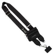 GGP Black Adjustable Crossbody Strap With Mini Pouch Versatile Replacement Shoulder Strap