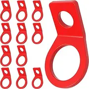 12 Pack Tie Down Strap Rings Tie-Down Anchors Hooks for Mounting in The Garage,Metal Tie Down Anchors Rings for Tiedown Attachment Points for Truck,Trailer,Camper (Red)
