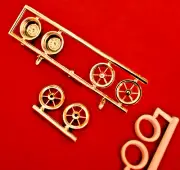 AMT 60's Style Drag Car Wheels 1/25