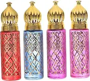HONMEET 4pcs Refillable Perfume Bottles Containers for Essential Oils Travel Portable Design for Fragrance Lotion and Oil Storage for Women