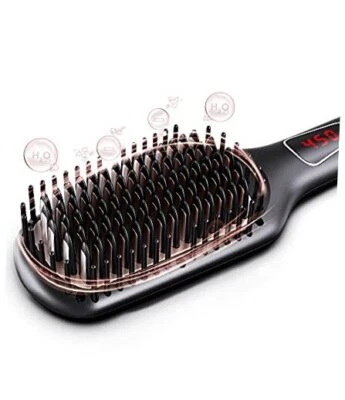 Pro Ceramic Ionic Hair Straightener Brush for Home Salon | MCH Fast 20s