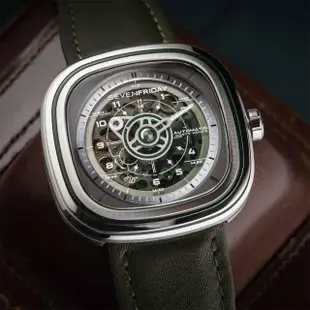 【SEVENFRIDAY】T系列 軍綠色漸層機械錶-45mm(T1/06)