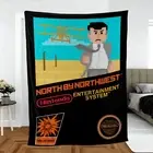 Vintage Style Retro North By Northwest NES Box Ultra-Soft Micro Fleece Blanket
