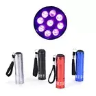 Mini UV Ultra Violet 9 LED Flashlight Blacklight Light Inspection Lamp To YP3
