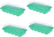 SEWOART 4Pcs Plant Germination Trays with Durable Planting Boxes for Hydroponics Gardening Greenhouse Use for Seedling Propagation and Plant Growth