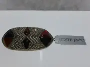 NEW WITH TAGS JUDITH JACK STERLING SILVER MARCASITE 3" BROOCH PIN HEAVY